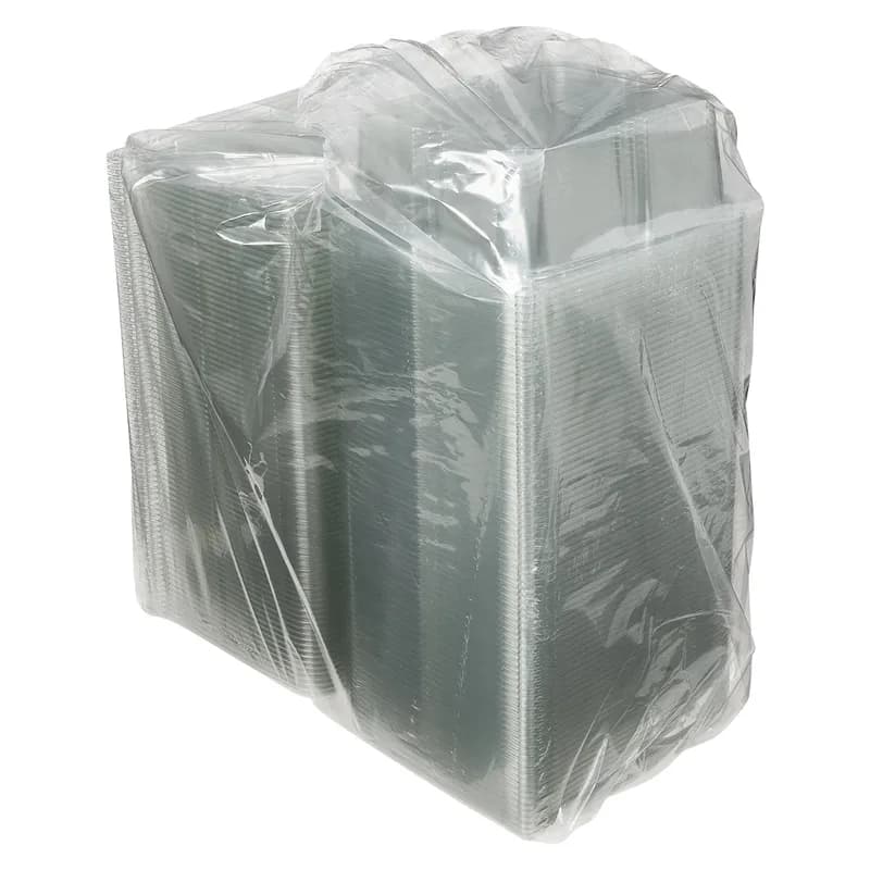 Victoria Bay Deli Container Hinged 64 OZ RPET Clear Tamper-Evident 82 Count/Pack 2 Packs/Case 164 Count/Case