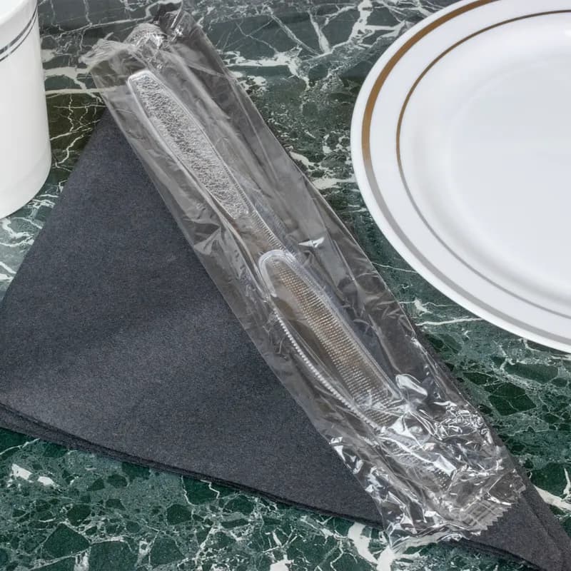 Knife Plastic Clear Extra Heavy Wrapped 1000/Case