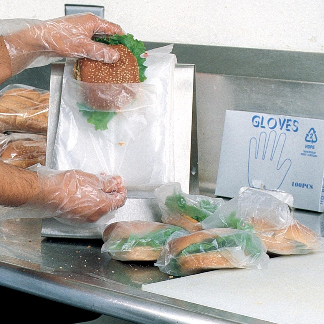 Sandwich Bag 6.5X7 IN High-Density Polyethylene (HDPE) 0.5MIL Clear With Flip Top Closure Saddlepack 2000/Case