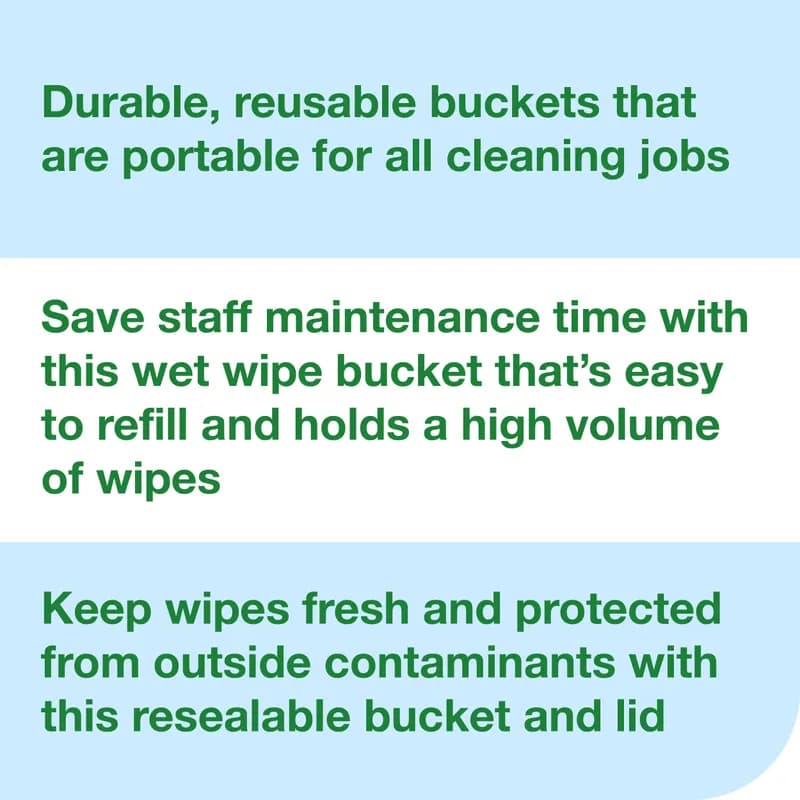 Tork W12 Wipe Dispenser Plastic White Bucket With Resealable Lid 2/Case