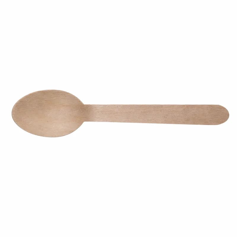 Teaspoon 6.3 IN Wood Natural 50 Count/Pack 20 Packs/Case 1000 Count/Case
