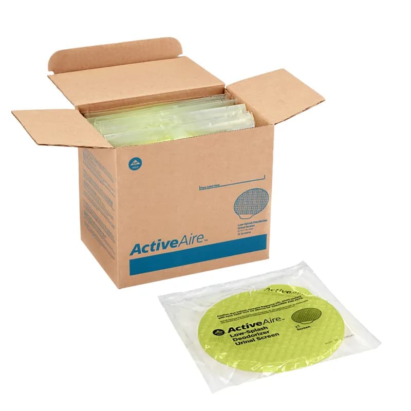 ActiveAire® Urinal Screen Citrus Scent Yellow 8.95X8.80X0.52 IN 12/Case