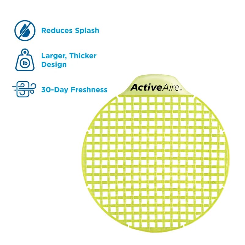 ActiveAire® Urinal Screen Citrus Scent Yellow 8.95X8.80X0.52 IN 12/Case