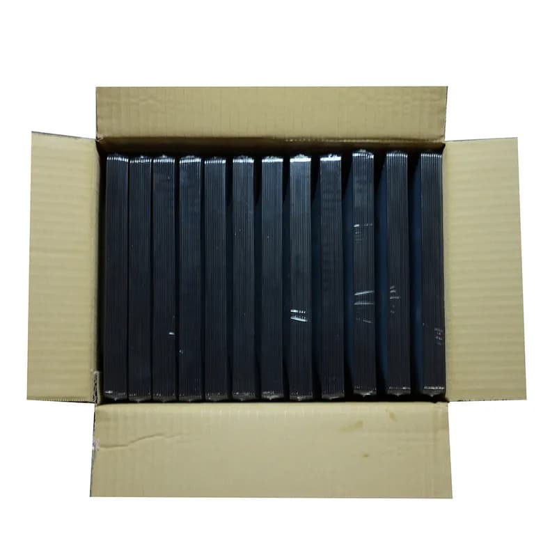 Plate 8 IN Plastic Black Square 120/Case