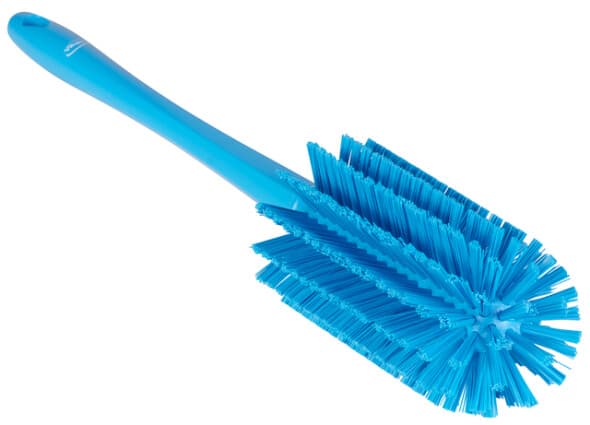 Vikan® Pipe Brush 16.9X3.1X3.1 IN PP Polyester PBT Stainless Steel Blue With Handle 1-Piece 1/Each