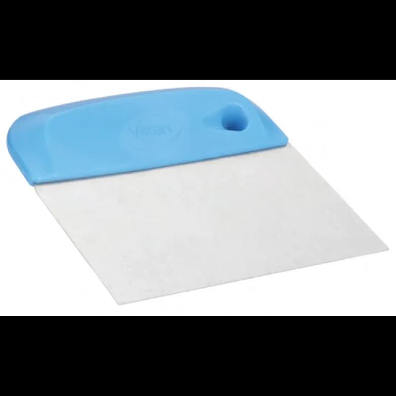 Vikan® Dough Cutter Scraper 5.7X1.2X4.5 IN Polypropylene (PP) Stainless Steel Blue Flexible 1/Each