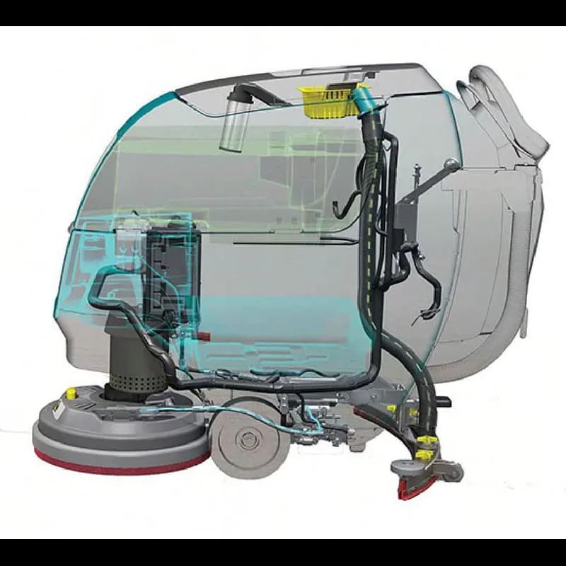 Floor Scrubber 11 GAL 20IN On-Board Charger Pad Walk Behind Disk Head 1/Each