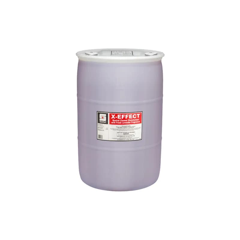 X-EFFECT® Fresh Lavender One-Step Disinfectant 55 GAL Multi Surface Non-Alkaline Concentrate 1/Drum