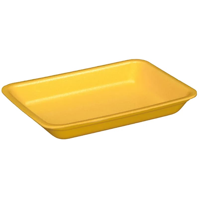 3P Processor Tray 8.625X6.562X0.282 IN Foam Yellow Heavy 400/Case
