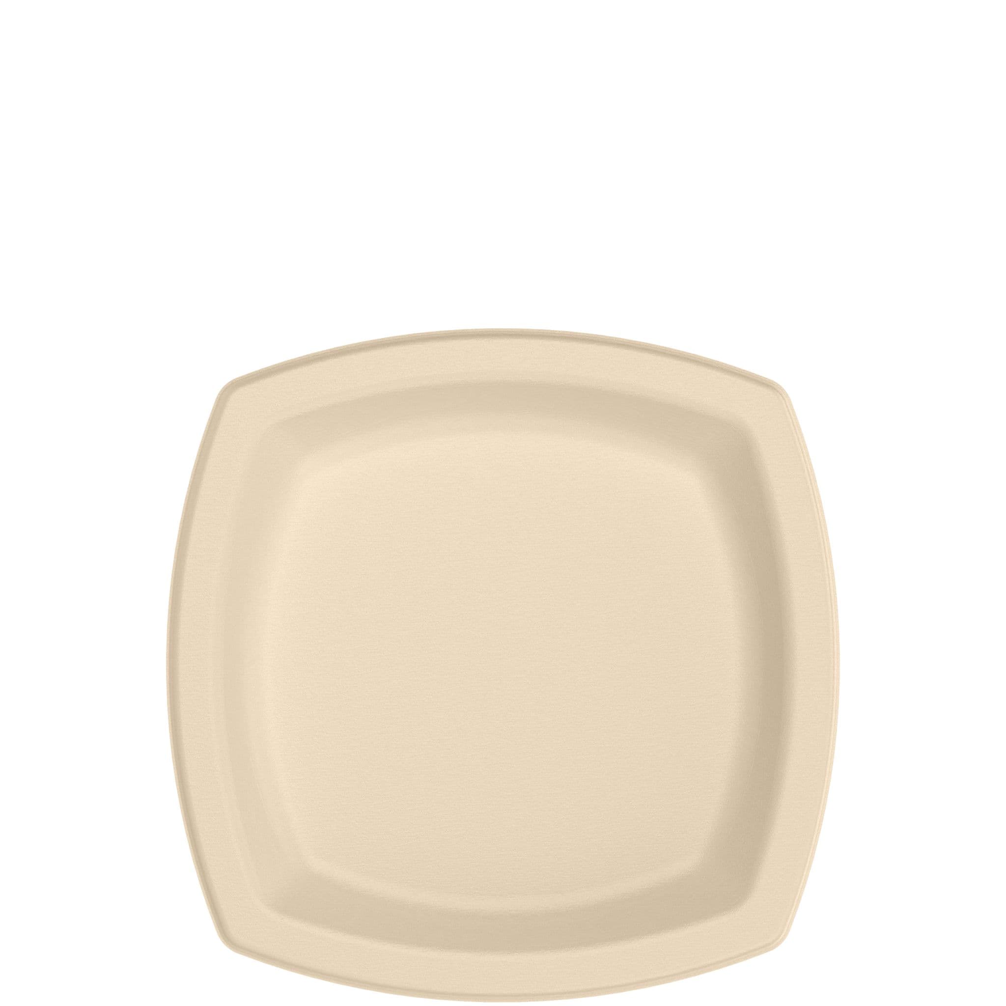 Dart® Plate 6.7X6.7X0.627 IN Pulp & Fiber Natural Square 125 Count/Bag 8 Bags/Case 1000 Count/Case