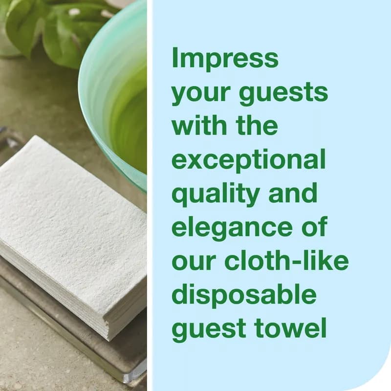 Tork LinStyle Valet Folded Guest Towel 17X11.5 IN 8.5X4.375 IN 1PLY White 1/6 Fold Embossed Premium Refill 500/Case