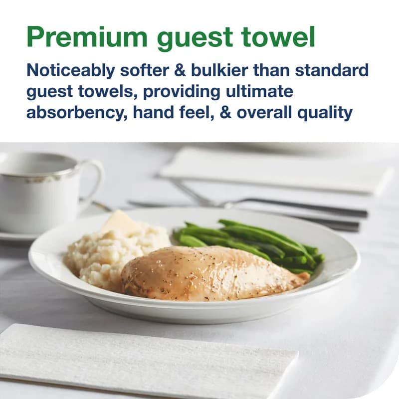 Tork LinStyle Valet Folded Guest Towel 17X11.5 IN 8.5X4.375 IN 1PLY White 1/6 Fold Embossed Premium Refill 500/Case