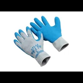 Atlas Fit® Gloves Small (SM) Blue Gray Rubber Palm & Finger Coating Rough Finish 144/Case
