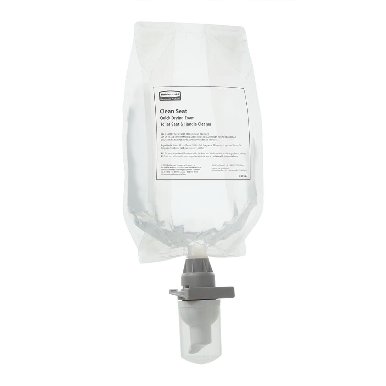 Clean Seat Toilet Seat Cleanser Surface Cleaner 400 mL Foam Alcohol Based Refill 12 Count/Case