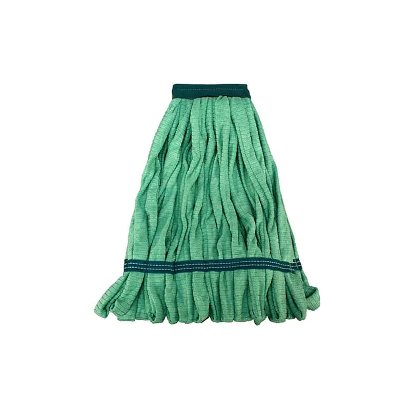 Impact® Tube Wet Mop XL Green Microfiber Canvas Wide Band Tailband 12/Case