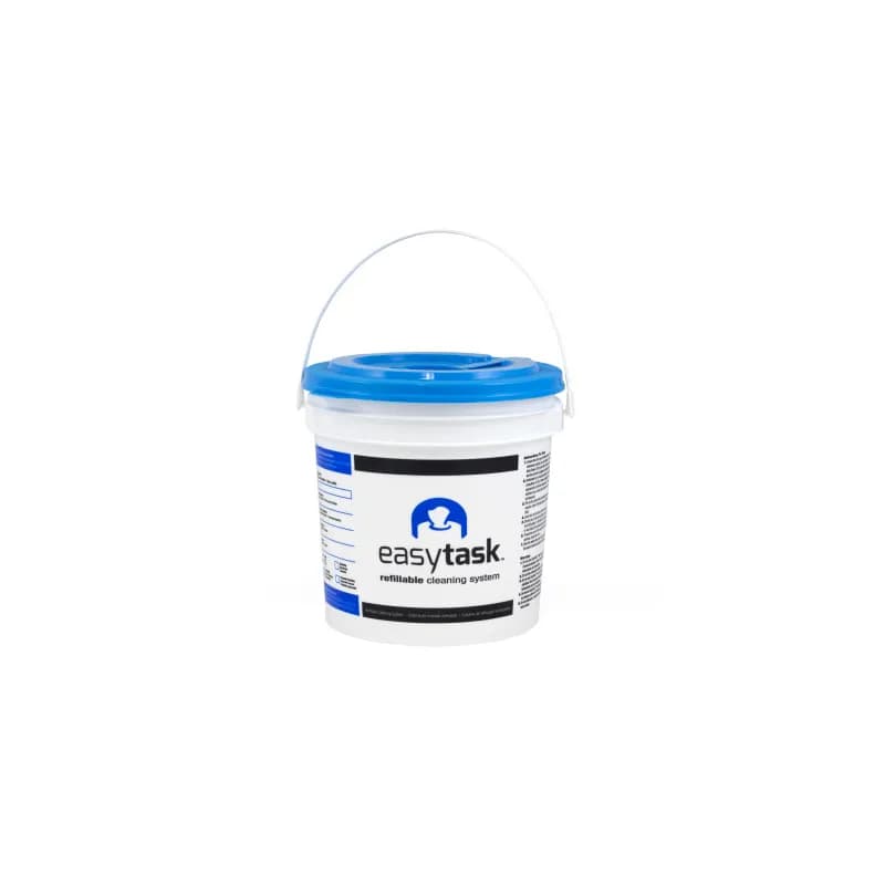 EasyTask® Wipe Dispenser Plastic White Blue Bucket And Lid Only Refillable 6 Count/Case