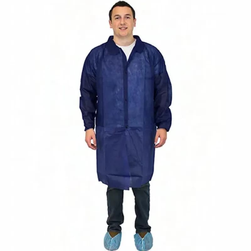 Safety Zone® Lab Coat XXL Blue PP No Pockets 30 Count/Case