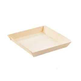 Plate 5.2X5.2X0.79 IN Wood Natural Samurai Square Microwave Safe 100 Count/Case