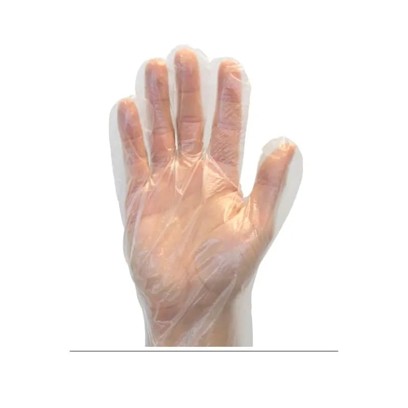 Safety Zone® Gloves XL Clear 1MIL HDPE Powder-Free 500 Count/Box 20 Box/Case