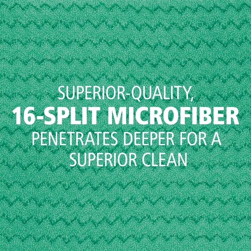Hygen™ Dust Mop 18 IN Green Microfiber Fringed 6/Case