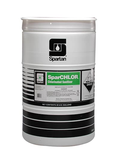 SparCHLOR® Food Service Sanitizer 30 GAL Drum Alkaline Chlorinated 1/Each