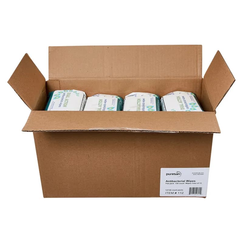 Hand Sanitizer Wipe 7X6 IN Lemon Antibacterial Dual Action 150 Sheets/Pack 12 Packs/Case 1800 Sheets/Case