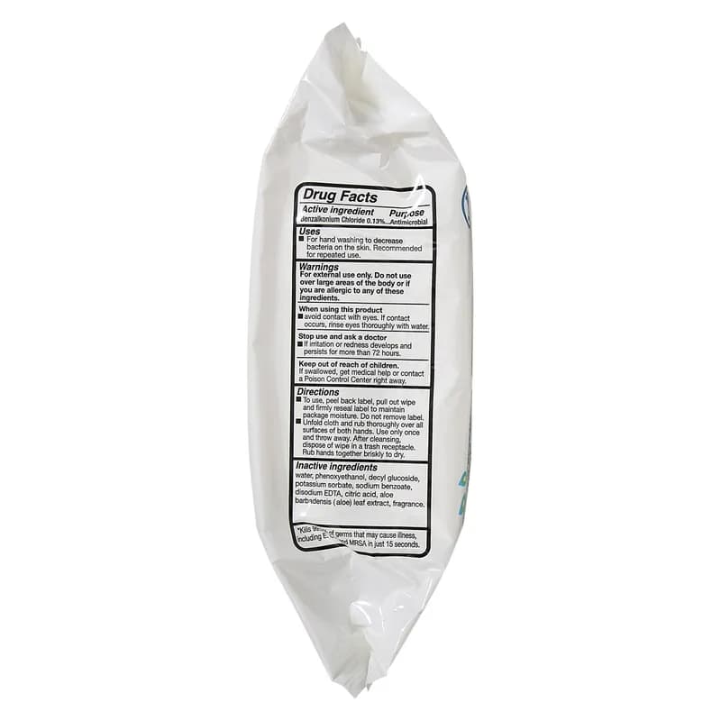 Hand Sanitizer Wipe 7X6 IN Lemon Antibacterial Dual Action 150 Sheets/Pack 12 Packs/Case 1800 Sheets/Case
