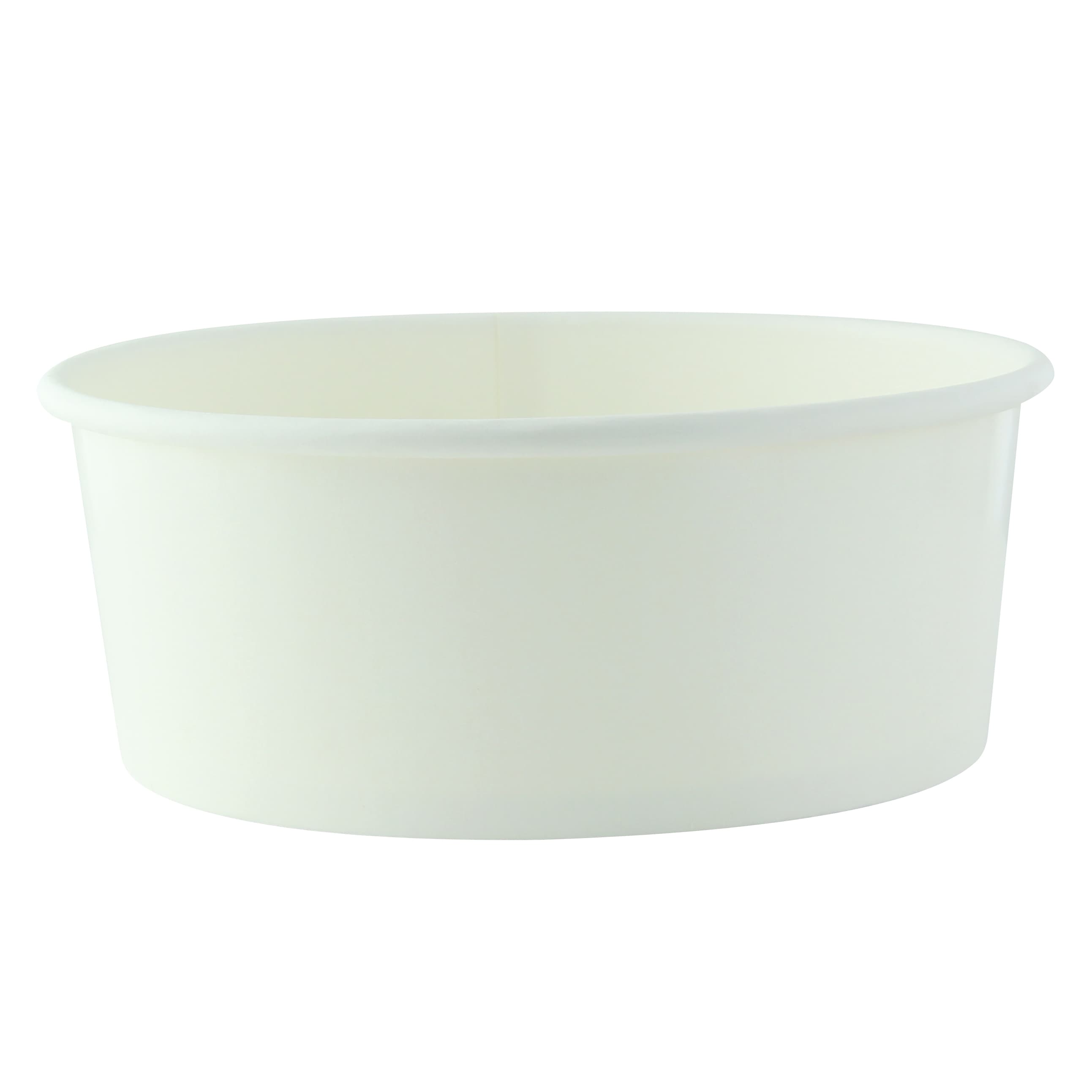 Food Container Base 24 OZ Paper White Round Grease Resistant 45 Count/Pack 8 Packs/Case 360 Count/Case