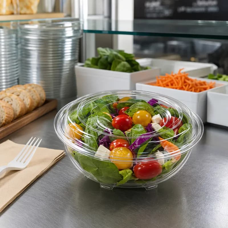 Deli Container Base 32 OZ With Foot Tamper-Evident 240/Case