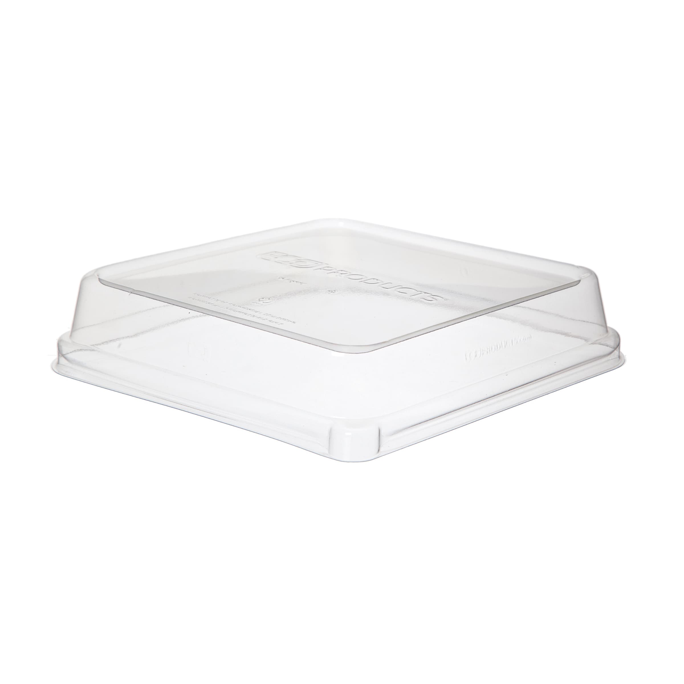 WorldView Lid Dome 8X8X2 IN PLA Clear Square For Container 200/Case