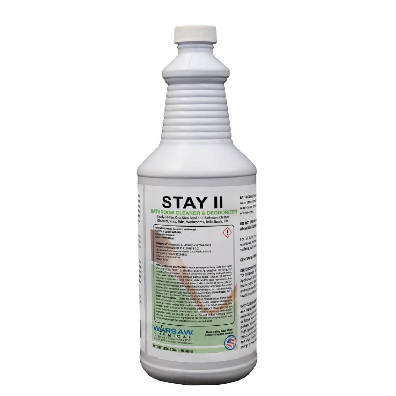 Stay II Wintergreen Restroom Cleaner Deodorizer 1 QT Clinging Liquid 12/Case