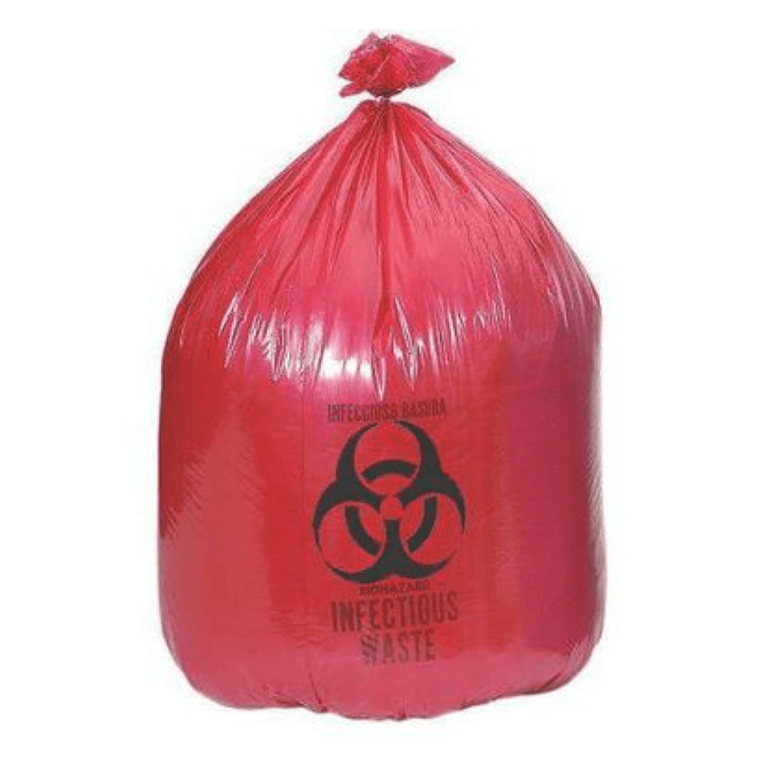 Biohazard Bag 24X20 IN Red 1.2MIL 250/Case
