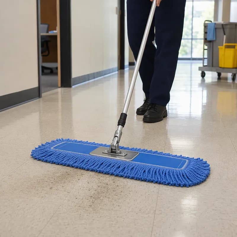 MaxiTwist® Dust Mop Head 24X5 IN Blue Microfiber Loop End 1/Each