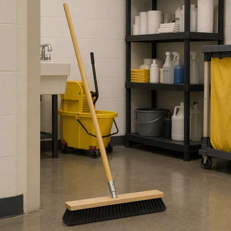 O-Cedar® Broom Handle 1.125X60 IN Wood Metal Threaded 1/Each