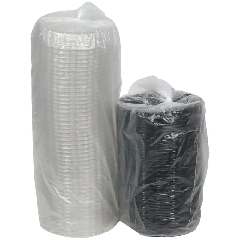 Pie Container & Lid Combo With High Dome Lid 6.83X1.5 IN PET Clear Black Round Fluted 150/Case