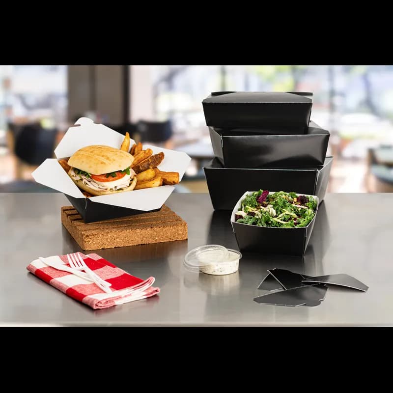 INNOBOX EDGE™ #4 Food Take-Out Box Black 90/Case