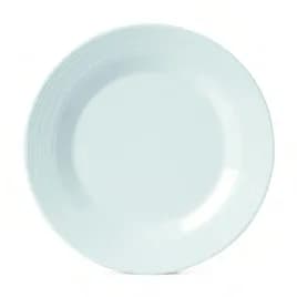 Minski Plate 10.5X10.5X1 IN Melamine White Round Wide Rim Textured 12/Case