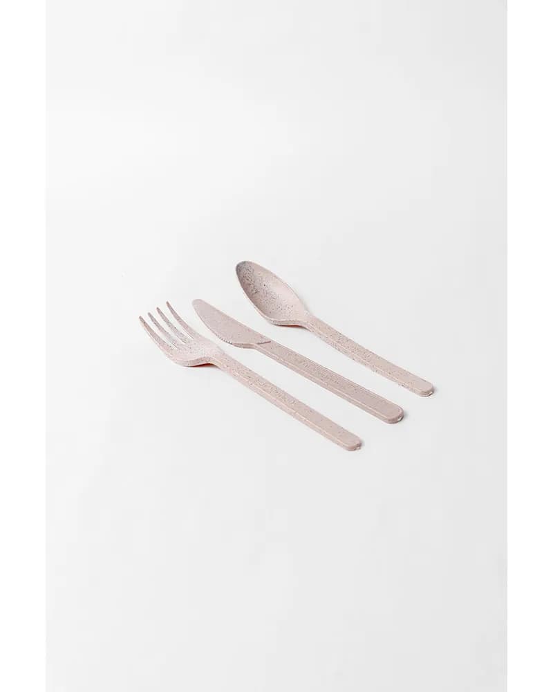 4PC Cutlery Kit 9.83 IN Agave Natural Heavyweight With Napkin,Fork,Knife,Spoon 200/Case