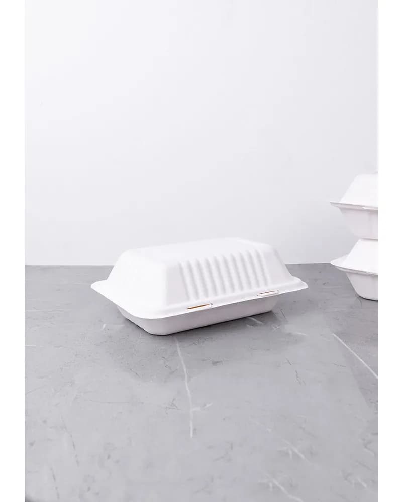Take-Out Box 9X6 IN Sugarcane White 250/Case
