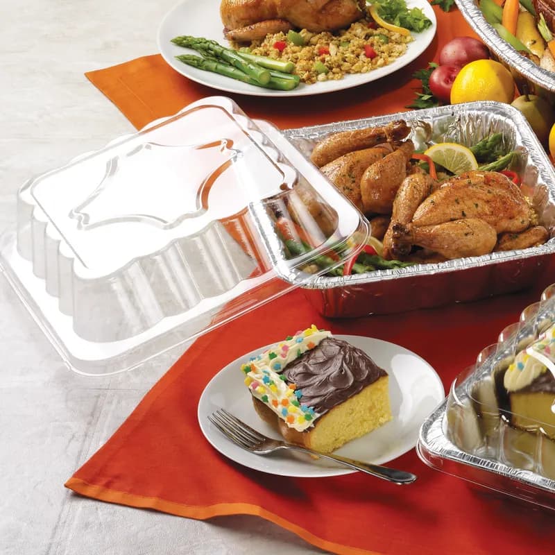 Lid 8.25X8.25X1.5 IN Plastic Clear Square For Bakery Container 500/Case