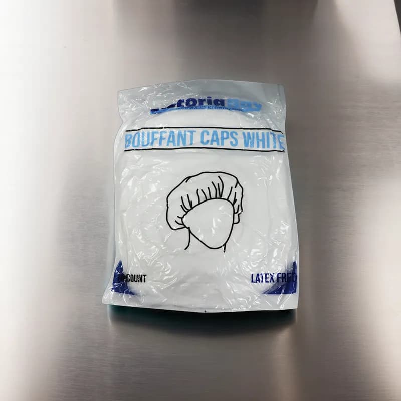 Victoria Bay Bouffant Cap 24 IN White 1000/Case