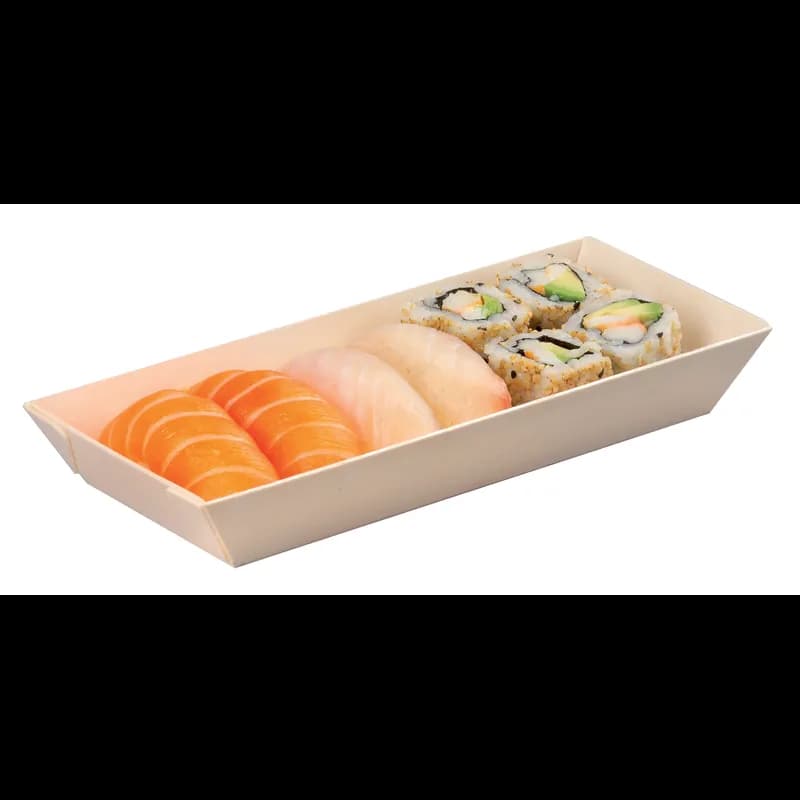 Samurai Serving Tray 8.4X3.3X1.1 IN Wood Natural Rectangle Microwave Safe 100 Count/Pack 1 Packs/Case 100 Count/Case