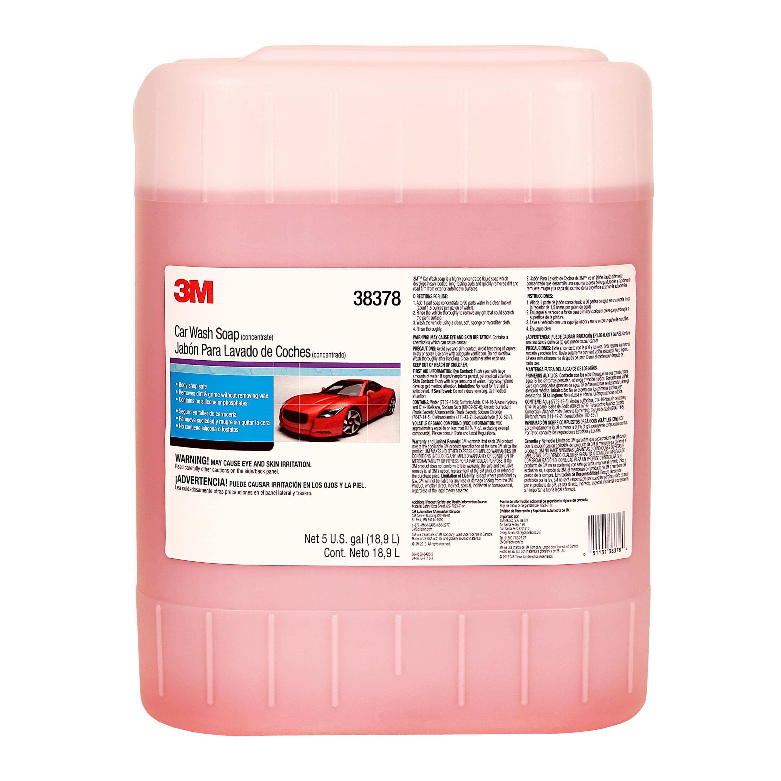 3M™ 38378 Car Wash Soap 5 GAL 1/Drum