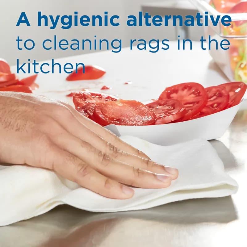 Dixie® Kitchen Cleaning Wipe 23.5X13 IN Medium 1 Blue Blue Stripe Reuseable 150/Case