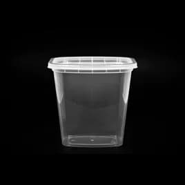 Deli Container Base 32 OZ Plastic Clear Rectangle 200/Case