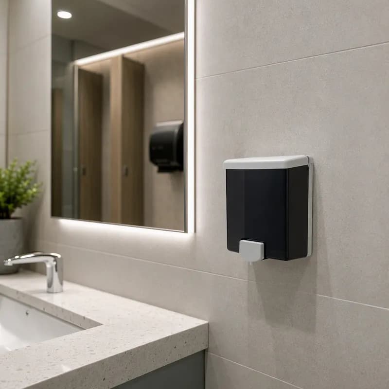 ClassicSeries Soap Dispenser 5.81X6.87 IN Black Gray Surface Mount 1/Each
