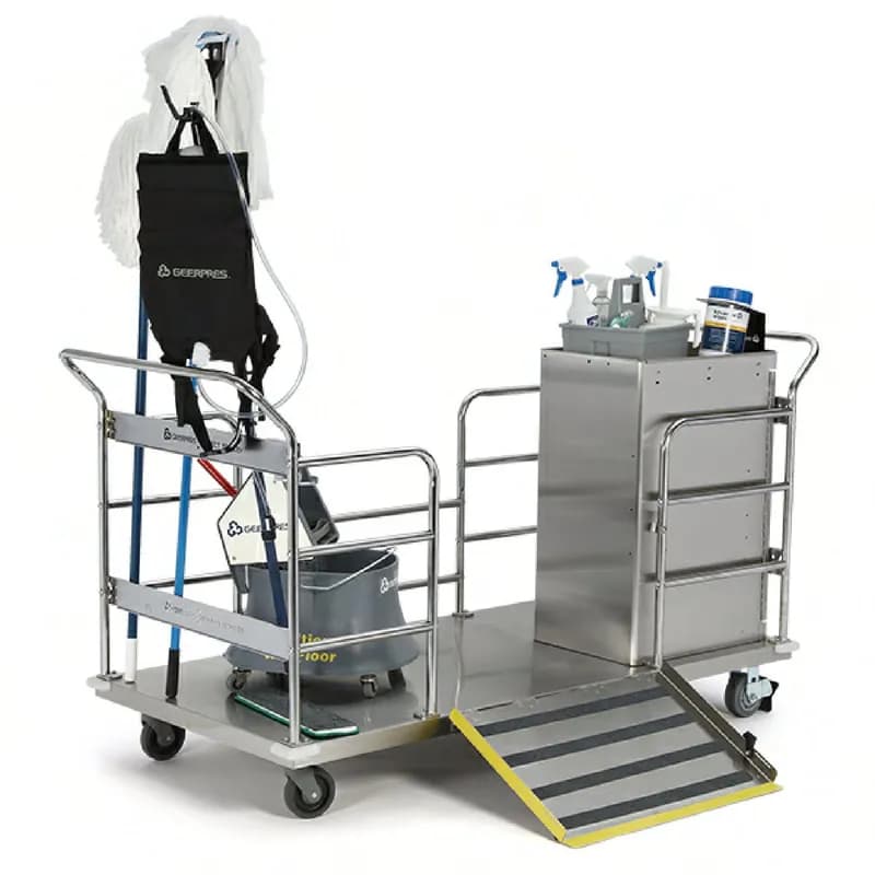 Project Trolley Stainless Steel With Lockable Storage Cabinet 1/Each