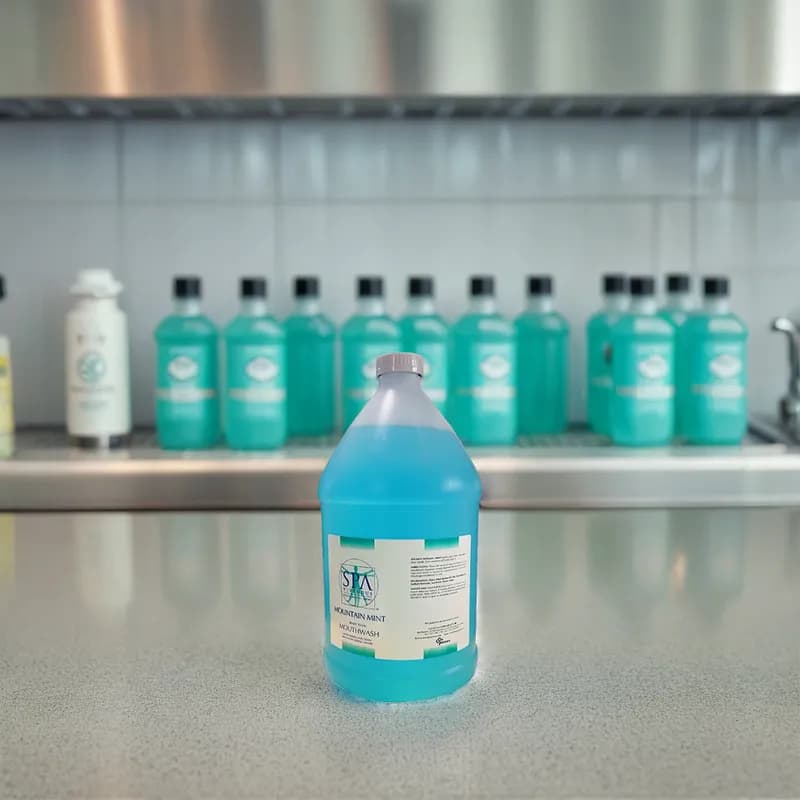 Spa Vivendus Mouthwash 1 GAL Spearmint Blue 4/Case