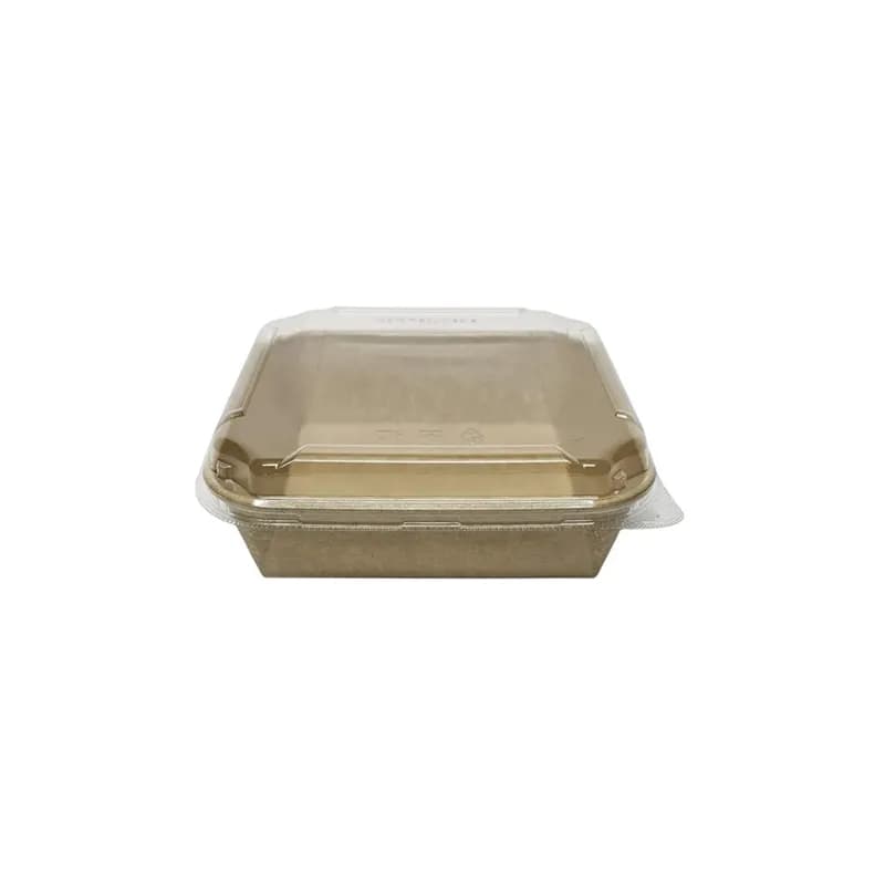 Take-Out Container Base 6X6X1.77 IN Paperboard Kraft Square 600/Case