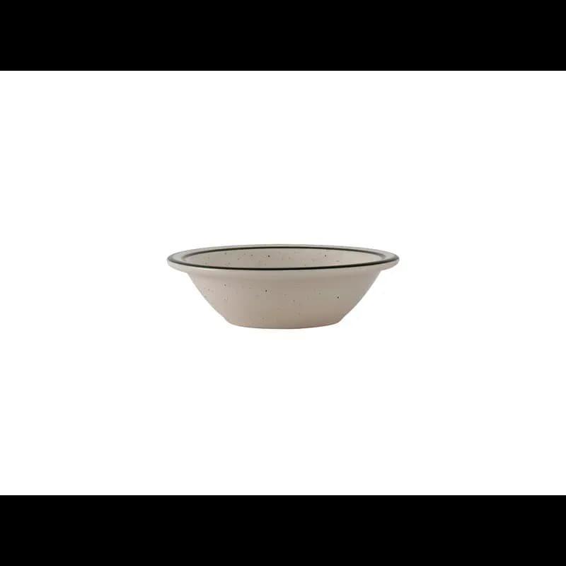 Emerald Collection Fruit Dish 4.625 IN 3.5 OZ China Eggshell Green Round Narrow Rim Banded Speckled Fully Vitrified 36/Case
